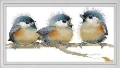 Cross Stitch Kits, Three Birds Awesocrafts Easy Patterns Cross Stitching Embroidery Kit Supplies Christmas Gifts, Stamped Or Counted (Birds, Counted) -Michaels Stores 447796829180720 1