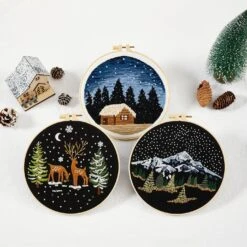 Embroidery Kit For Beginner Adults, Counted Stamped Cross Stitch Kit For Adult Beginner, Hand Embroidery Starter Kits With Pattern, 3 Embroidery Hoop, Fabric (Attached Teaching Video QR Code) 21 Embroidery Kit For Beginner Adults, Counted Stamped Cross Stitch Kit For Adult Beginner, Hand Embroidery Starter Kits With Pattern, 3 Embroidery Hoop, Fabric (Attached Teaching Video QR Code) -Michaels Stores 453598620975920