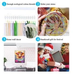 Cow Stamped Cross Stitch Kits For Adults Beginners, DIY Animals Cross Stitch Patterns Kits Printed Dimensions Needlepoint Kits,Crafts Embroidery Kits For Home Decor -Michaels Stores 454869320226864 1