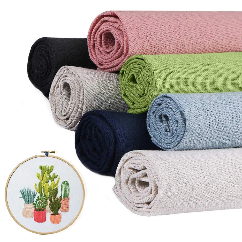 MWELLEWM 7 Pcs/Set Linen Cloth Needlework Fabric Solid Colour Cloth Garments Crafts Accessories Square Embroidery Cloth (50 * 50CM)… 15 MWELLEWM 7 Pcs/Set Linen Cloth Needlework Fabric Solid Colour Cloth Garments Crafts Accessories Square Embroidery Cloth (50 * 50CM)… - Image 13