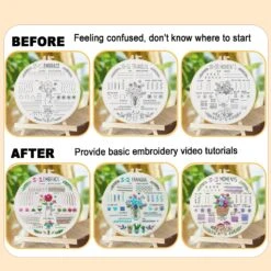 3 Sets Embroidery Kit For Beginners, 37 Embroidery Stitch Kits Adults Beginner With Embroidery Patterns, Punch Needle Point Kits Adults Including Embroidery Supplies And Instruction Video 36 3 Sets Embroidery Kit For Beginners, 37 Embroidery Stitch Kits Adults Beginner With Embroidery Patterns, Punch Needle Point Kits Adults Including Embroidery Supplies And Instruction Video -Michaels Stores 454869753288752 2