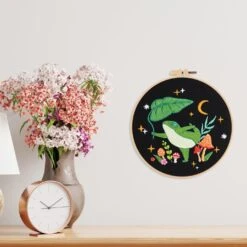 Frog Embroidery Kits For Beginners With Art Night Pattern, Cross Stitch Kit For Adults,DIY Needlepoint For Embroidery Starter 23 Frog Embroidery Kits For Beginners With Art Night Pattern, Cross Stitch Kit For Adults,DIY Needlepoint For Embroidery Starter -Michaels Stores 454869783697456