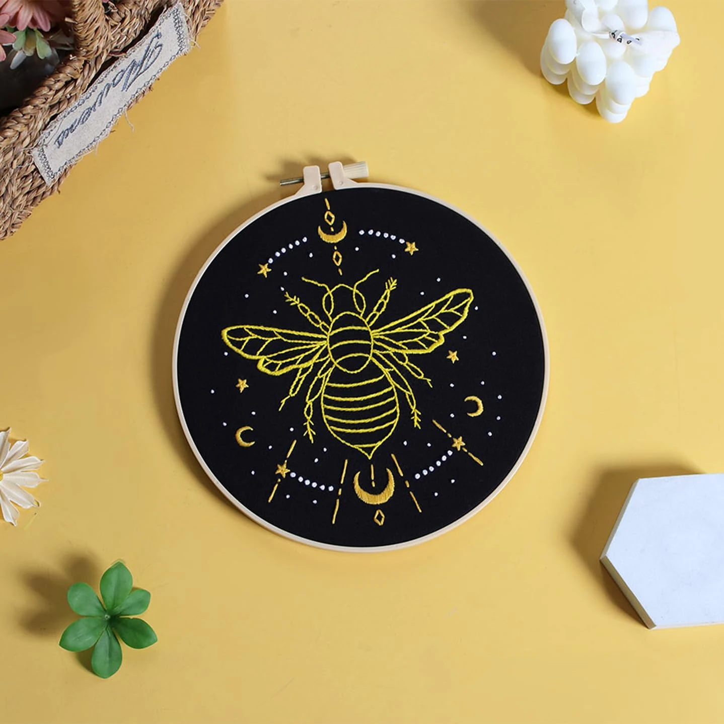 3 Sets Tarot Embroidery Kits For Beginners,Cross Stitch Kit For Adults,Crewel Starters Needlepoint With Moon, Butterfly, Bee And Moth Pattern And Tool 18 3 Sets Tarot Embroidery Kits For Beginners,Cross Stitch Kit For Adults,Crewel Starters Needlepoint With Moon, Butterfly, Bee And Moth Pattern And Tool - Image 16