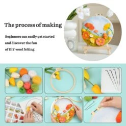 Mayboos Needle Felt Starter Set, Includes Wool Bag, Felting Needles, Foam Pad, Felt Cloth & Instructions, Pastoral Style Kit For Home Decoration 33 Mayboos Needle Felt Starter Set, Includes Wool Bag, Felting Needles, Foam Pad, Felt Cloth & Instructions, Pastoral Style Kit For Home Decoration -Michaels Stores 454870452967472 2