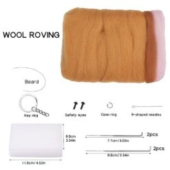 QMNNMA Needle Felting Kit, Animals Needle Felting Set, DIY Wool Felt Materials Set With Felting Tool And Instruction For Needle Felting Craft Project And DIY Handmade -Michaels Stores 454870805289008 2