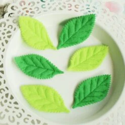 YYCRAFT Pack Of 90 Padded 2-Faced Felt Velvet Leaf Appliques/Craft Green -Michaels Stores 454871267186736 2