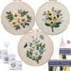 Embroidery Kit For Beginners，Plants Flowers Pre-Stamped Pattern Kits -Michaels Stores 4611694401553891632