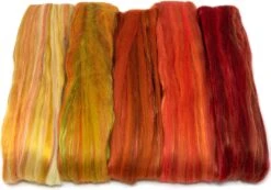 5oz Merino Silk Luxe Blends - Roving For Spinning, Felting, And Blending. Merino Wool + Glossy Mulberry Silk + Premium Tussah Silk. Spice Market -Michaels Stores 4611697987984846176 1