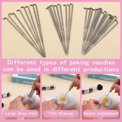 Complete Wool Felting Tool Kit,Needle Felting Supplies Needle Felting Kit With 90Pcs Needle Felting Needles,3Pcs Needle Bottles,2Pcs Needle Felting Pen,Needle Felting Tools For Beginner,Professional -Michaels Stores 4611729245690157104 1
