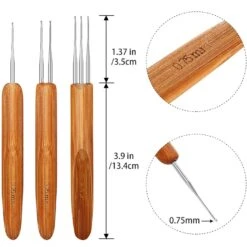 13 Pcs Dreadlocks Tool Set Includes 5 Latch Hook Crochet Needles, 3 Dreadlocks Crochet Hook And 5 Locking Hair Extensions Tool For Locs, Sisterlocks, Easyloc Hair -Michaels Stores 4611729246015215664 2