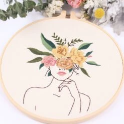 REEWISLY 4 Pcs Of Embroidery Starter Kit With Patterns And Instructions, DIY Adult Beginner Cross Stitch Kits, Including 2 Plastic Embroidery Rings, 1 Pair Of Scissors, Colored Threads And Needles -Michaels Stores 4611741770666748592 2