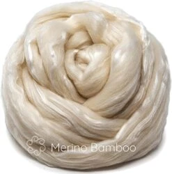 Merino Bamboo Blend Wool Fiber. Soft Combed Top Roving For Spinning & Felting. White 11 Merino Bamboo Blend Wool Fiber. Soft Combed Top Roving For Spinning & Felting. White -Michaels Stores 4611744141015346592 1