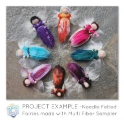 Multi Fiber Sampler - Super Soft Merino Roving, Hand Dyed BFL Wool & Sparkling Firestar For Felting, Spinning, Doll Making Pink 14 Multi Fiber Sampler - Super Soft Merino Roving, Hand Dyed BFL Wool & Sparkling Firestar For Felting, Spinning, Doll Making Pink -Michaels Stores 4611755122934699680 2