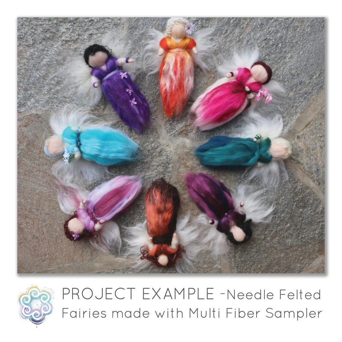 Multi Fiber Sampler - Super Soft Merino Roving, Hand Dyed BFL Wool & Sparkling Firestar For Felting, Spinning, Doll Making Pink 7 Multi Fiber Sampler - Super Soft Merino Roving, Hand Dyed BFL Wool & Sparkling Firestar For Felting, Spinning, Doll Making Pink - Image 5