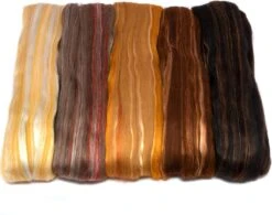 5oz Merino Silk Luxe Blends - Roving For Spinning, Felting, And Blending. Merino Wool + Glossy Mulberry Silk + Premium Tussah Silk. Pralines 20 5oz Merino Silk Luxe Blends - Roving For Spinning, Felting, And Blending. Merino Wool + Glossy Mulberry Silk + Premium Tussah Silk. Pralines -Michaels Stores 4611847109249363296 1