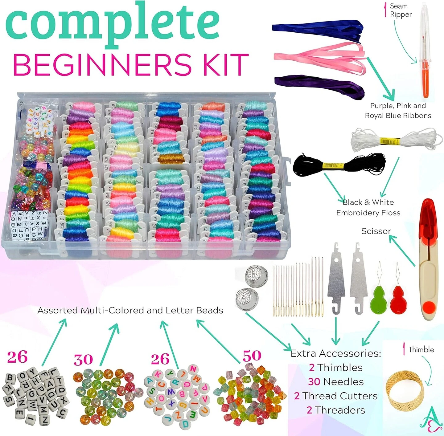 Embroidery Floss - 276pcs Embroidery Thread And Accessories - Colors Are Labeled With Std Codes - Perfect Thread For Cross Stitch, Hand Embroidery 5 Embroidery Floss - 276pcs Embroidery Thread And Accessories - Colors Are Labeled With Std Codes - Perfect Thread For Cross Stitch, Hand Embroidery - Image 3