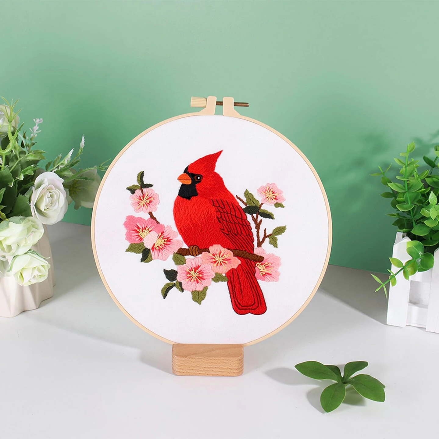 Louise Maelys Cardinal Embroidery Kits For Beginners With Bird Flower Pattern,Adults Starter Cross Stitch Kit DIY Needlepoint 16 Louise Maelys Cardinal Embroidery Kits For Beginners With Bird Flower Pattern,Adults Starter Cross Stitch Kit DIY Needlepoint - Image 14