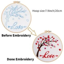 Louise Maelys Love Heart Tree Beginners Embroidery Kits,Cross Stitch Starter Kit For Adults Including Cloth With Lovers Pattern Hoop Needles Instruction And Threads 24 Louise Maelys Love Heart Tree Beginners Embroidery Kits,Cross Stitch Starter Kit For Adults Including Cloth With Lovers Pattern Hoop Needles Instruction And Threads -Michaels Stores 4611975284804449968