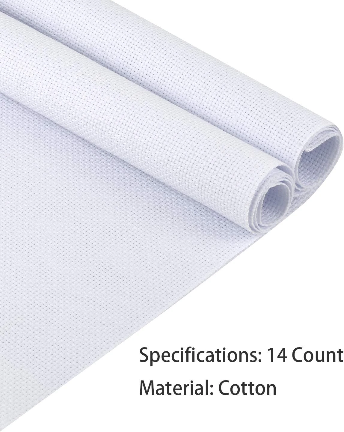 2 Pieces 14 Count Big Size White Aida Cross Stitch Fabric, Classic Reserve Aida Cloth 4 2 Pieces 14 Count Big Size White Aida Cross Stitch Fabric, Classic Reserve Aida Cloth - Image 2