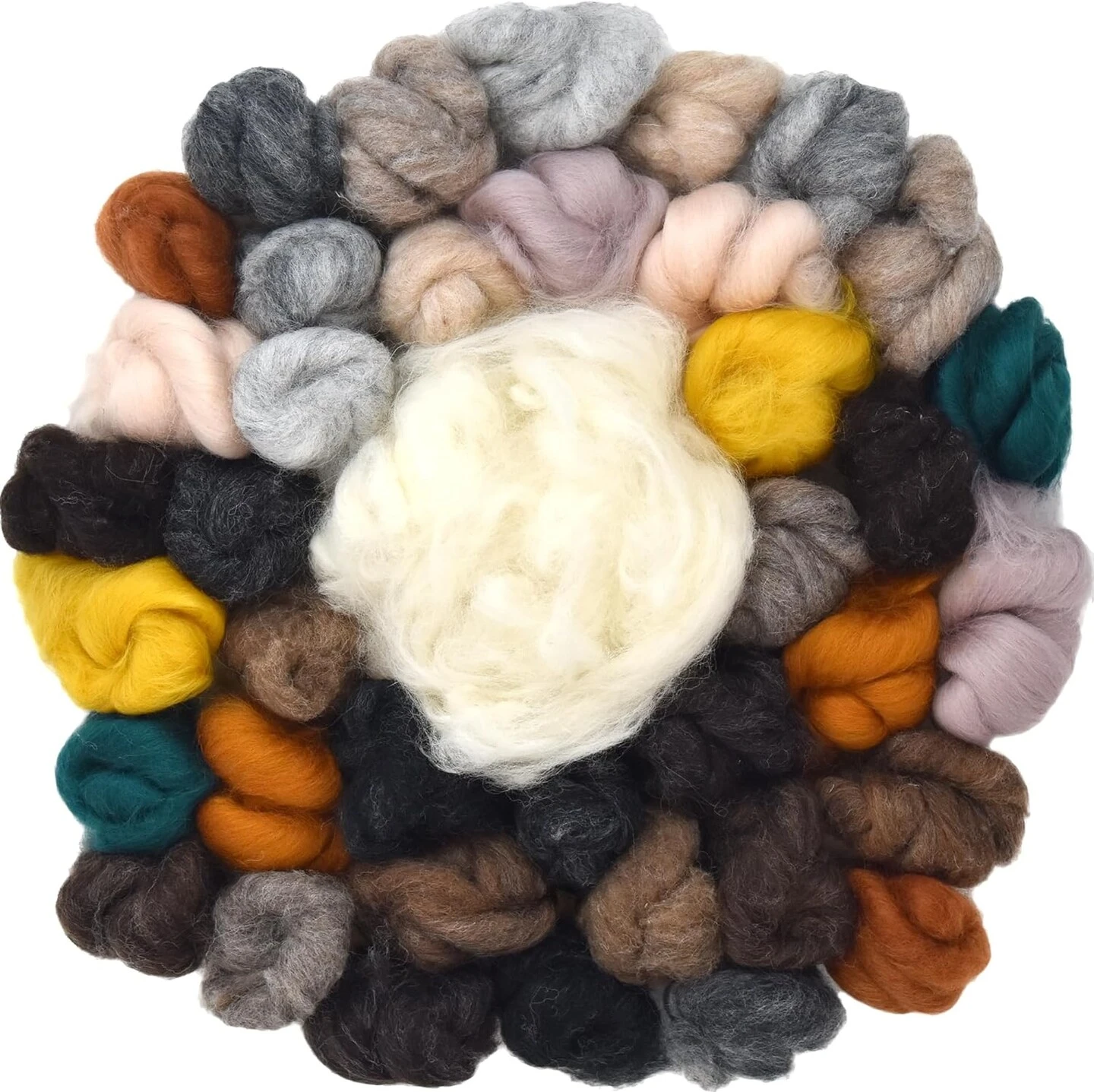 Needle Felting Wool, Large Size. Animal Colors & White Core Wool. Premium Carded Wool For Felting, Spinning, Blending. Craft Roving Variety Pack, Critter Colors 15 Needle Felting Wool, Large Size. Animal Colors & White Core Wool. Premium Carded Wool For Felting, Spinning, Blending. Craft Roving Variety Pack, Critter Colors - Image 13