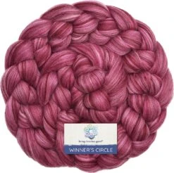 100% Superfine Merino Fiber: Winner's Circle. Soft Combed Top Roving Color Blend For Spinning, Felting, Weaving Berry Patch
