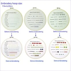 Beginners Embroidery Stitch Practice Kit, 3 Sets Embroidery Kit To Learn 30 Different Stitches For Craft Lover Hand Stitch With Embroidery Fabric With Embroidery Skill Techniques -Michaels Stores 4612200955012842720 2