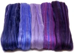 5oz Merino Silk Luxe Blends - Roving For Spinning, Felting, And Blending. Merino Wool + Glossy Mulberry Silk + Premium Tussah Silk. Royal Velvet -Michaels Stores 4612220121521876320