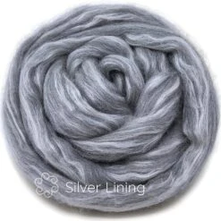 Silk Merino Blended Roving. Soft Combed Top Fiber For Spinning, Felting, & Fiber Arts. Silver Lining 11 Silk Merino Blended Roving. Soft Combed Top Fiber For Spinning, Felting, & Fiber Arts. Silver Lining -Michaels Stores 4612245408442770336 1