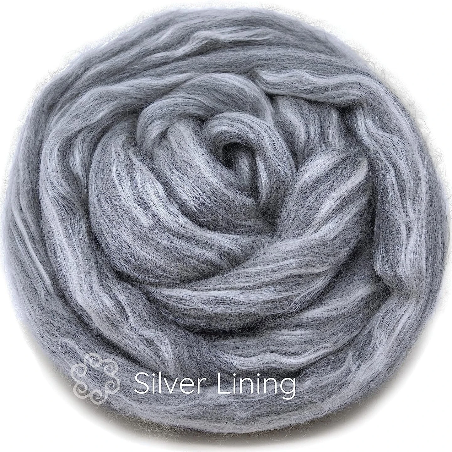 Silk Merino Blended Roving. Soft Combed Top Fiber For Spinning, Felting, & Fiber Arts. Silver Lining 3 Silk Merino Blended Roving. Soft Combed Top Fiber For Spinning, Felting, & Fiber Arts. Silver Lining