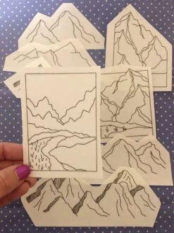 Mountains - Peel Stick And Stitch Hand Embroidery Patterns 29 Mountains - Peel Stick And Stitch Hand Embroidery Patterns -Michaels Stores 461781154679456 1