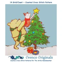 Pooh Bear Piglet Decorate The Christmas Tree Counted Cross Stitch Pattern 32 Pooh Bear Piglet Decorate The Christmas Tree Counted Cross Stitch Pattern -Michaels Stores 472544961521888 2