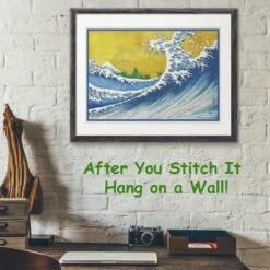The Colorized Wave Kanagawa By Japanese Artist Katsushika Hokusai Counted Cross Stitch Pattern 19 The Colorized Wave Kanagawa By Japanese Artist Katsushika Hokusai Counted Cross Stitch Pattern -Michaels Stores 4797751914603
