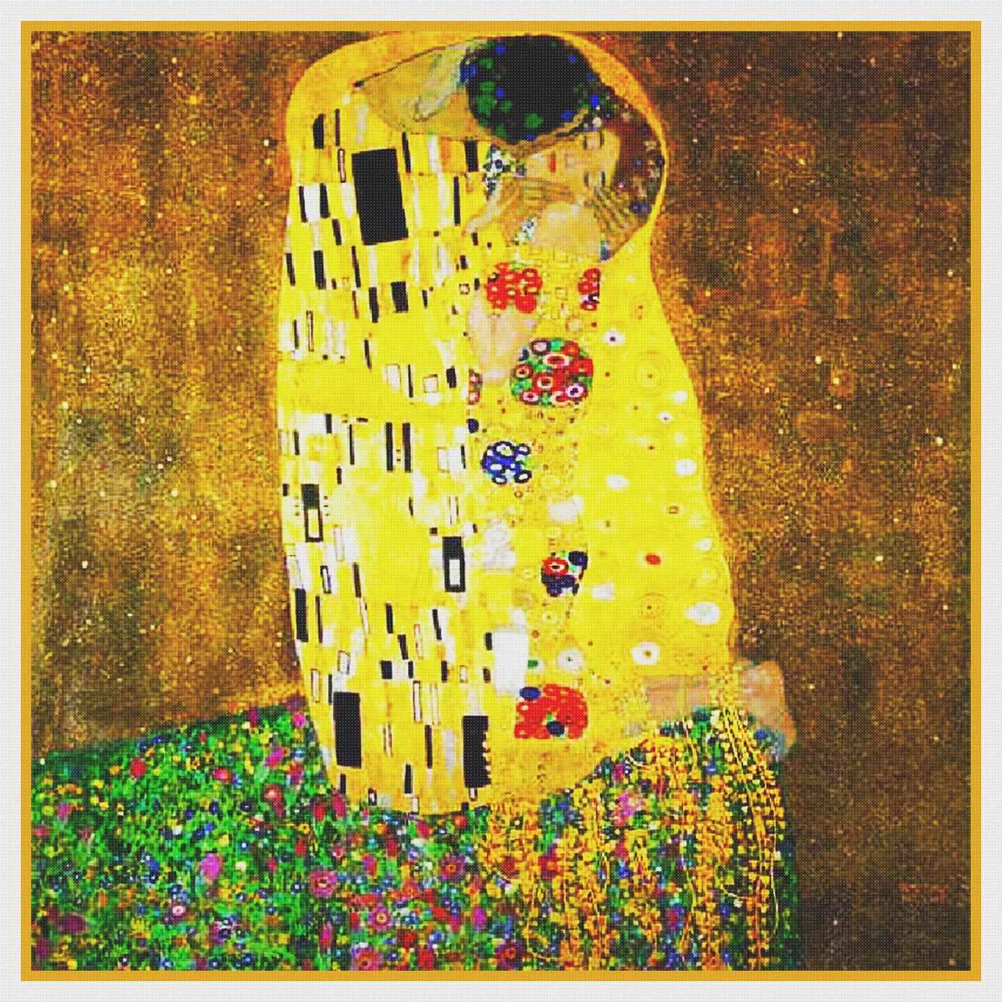 Art Nouveau Artist Gustav Klimt The KISS Counted Cross Stitch Pattern 4 Art Nouveau Artist Gustav Klimt The KISS Counted Cross Stitch Pattern - Image 2