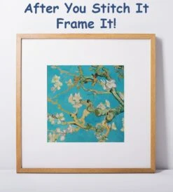 Orenco Originals Vincent Van Gogh Teal Blossoms-Square Counted Cross Stitch Pattern -Michaels Stores 4797759441643 2