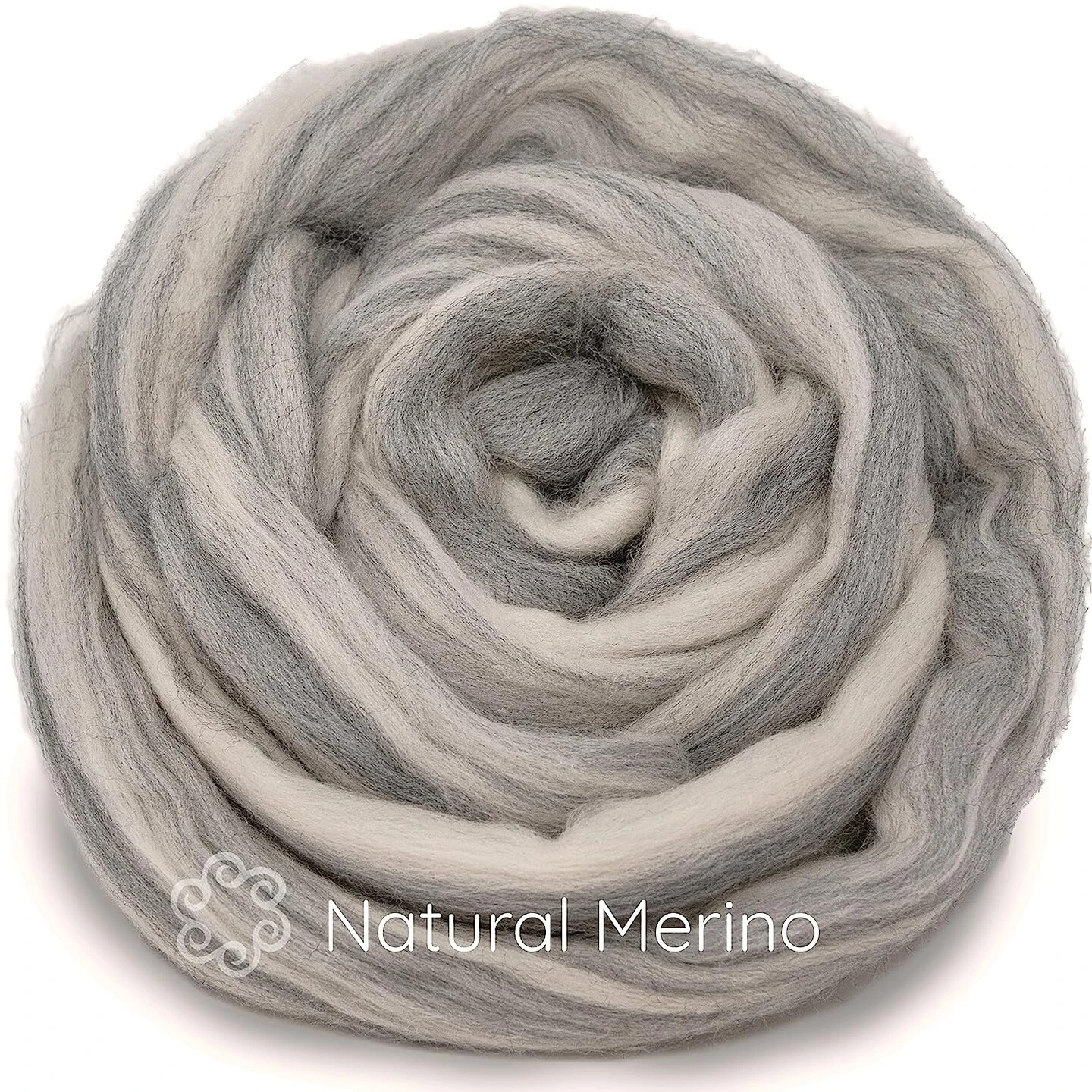 100% Merino Wool Roving. Soft Colorful Combed Top Roving For Felting, Spinning, Fiber Arts. Natural Grey 8 100% Merino Wool Roving. Soft Colorful Combed Top Roving For Felting, Spinning, Fiber Arts. Natural Grey - Image 6