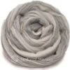 100% Merino Wool Roving. Soft Colorful Combed Top Roving For Felting, Spinning, Fiber Arts. Natural Grey