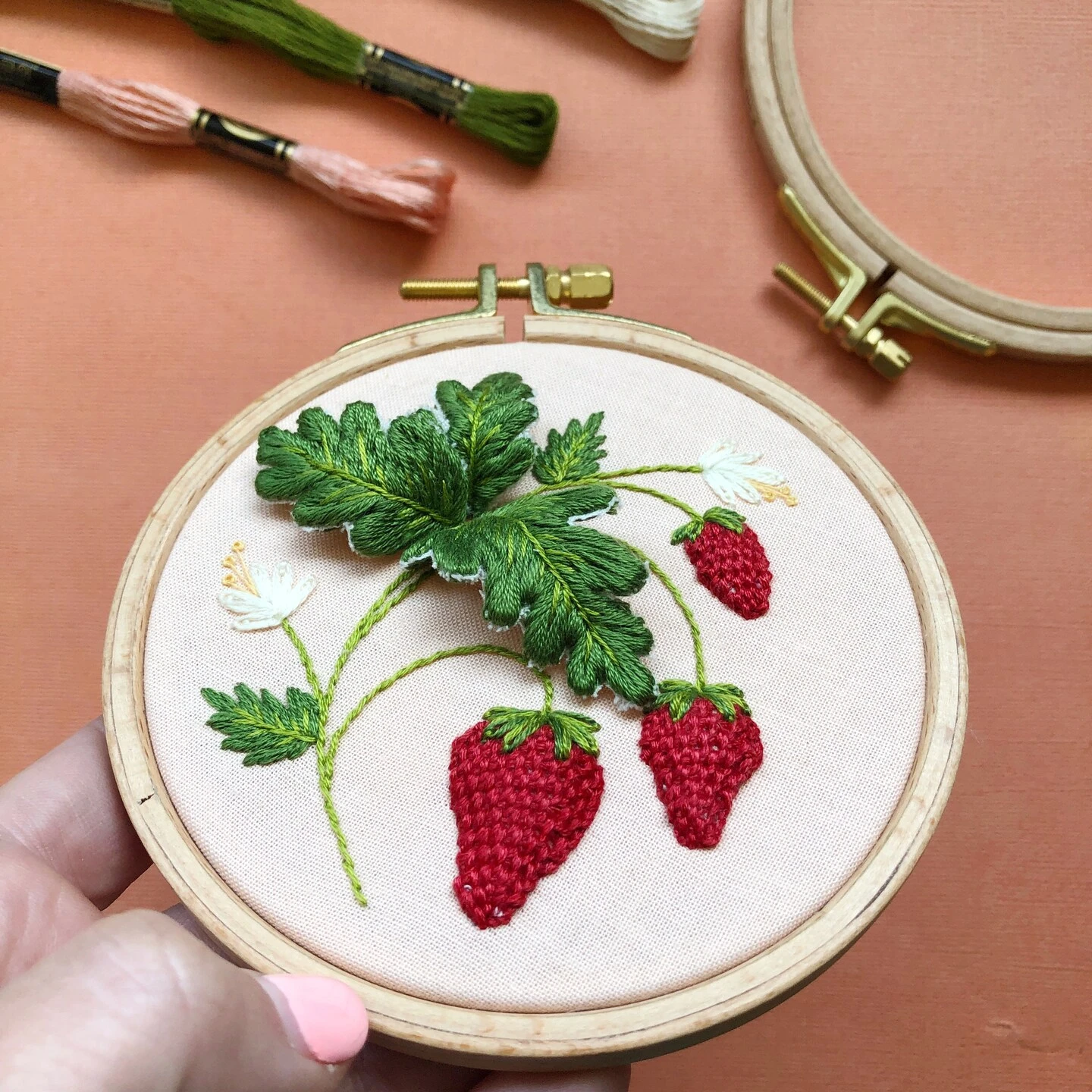 MCreativeJ Stumpwork Strawberries - Intermediate 3D Hand Embroidery DIY Craft Kit 13 MCreativeJ Stumpwork Strawberries - Intermediate 3D Hand Embroidery DIY Craft Kit - Image 11