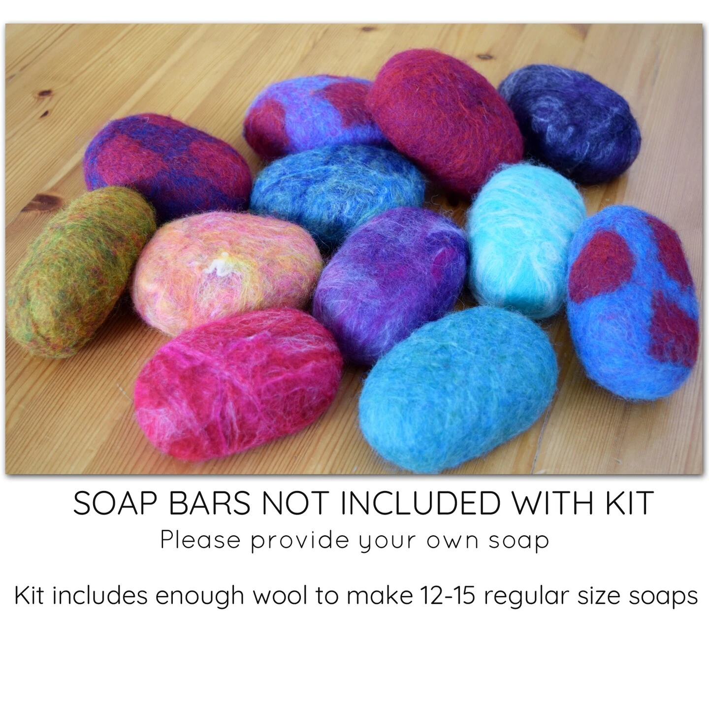 SOAP FELTING KIT: Make Your Own Felted Soap. Diy Kit Includes Multiple Colors Of Wool & Written Instructions. Easy Craft For Kids, Beginners 7 SOAP FELTING KIT: Make Your Own Felted Soap. Diy Kit Includes Multiple Colors Of Wool & Written Instructions. Easy Craft For Kids, Beginners - Image 5