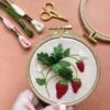 MCreativeJ Stumpwork Strawberries - Intermediate 3D Hand Embroidery DIY Craft Kit