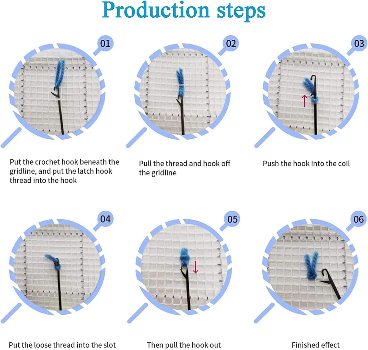 Latch Hook Kits For Adults Kids Christmas Rug Making Kits With Printed Canvas Carpet Tapestry Kits DIY Needlework Doormat Creative Gift Home Decoration 20.5Inch X13.8Inch (Blue) 17 Latch Hook Kits For Adults Kids Christmas Rug Making Kits With Printed Canvas Carpet Tapestry Kits DIY Needlework Doormat Creative Gift Home Decoration 20.5Inch X13.8Inch (Blue) - Image 15