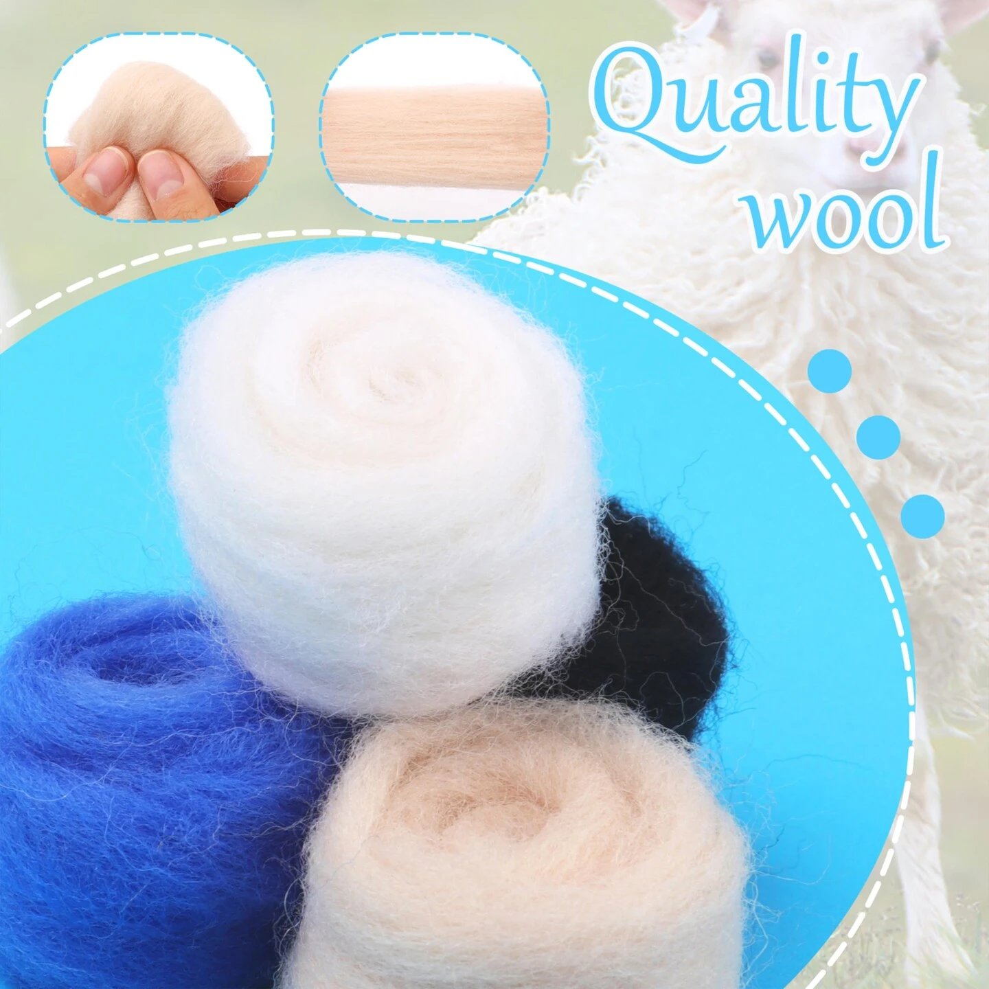 Needle Felting Kit For Beginners - Wool Felt Painting Gifts For Girls Kids Adults, The Great Wave… 11 Needle Felting Kit For Beginners - Wool Felt Painting Gifts For Girls Kids Adults, The Great Wave… - Image 9