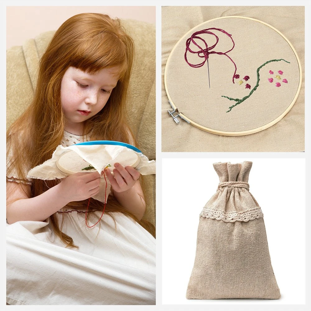 Caydo 3 Pieces Large Size Linen Needlework Fabric For Garment Craft, Flower Pot Decoration And Tablecloth, 62 By 19 Inch 4 Caydo 3 Pieces Large Size Linen Needlework Fabric For Garment Craft, Flower Pot Decoration And Tablecloth, 62 By 19 Inch - Image 2