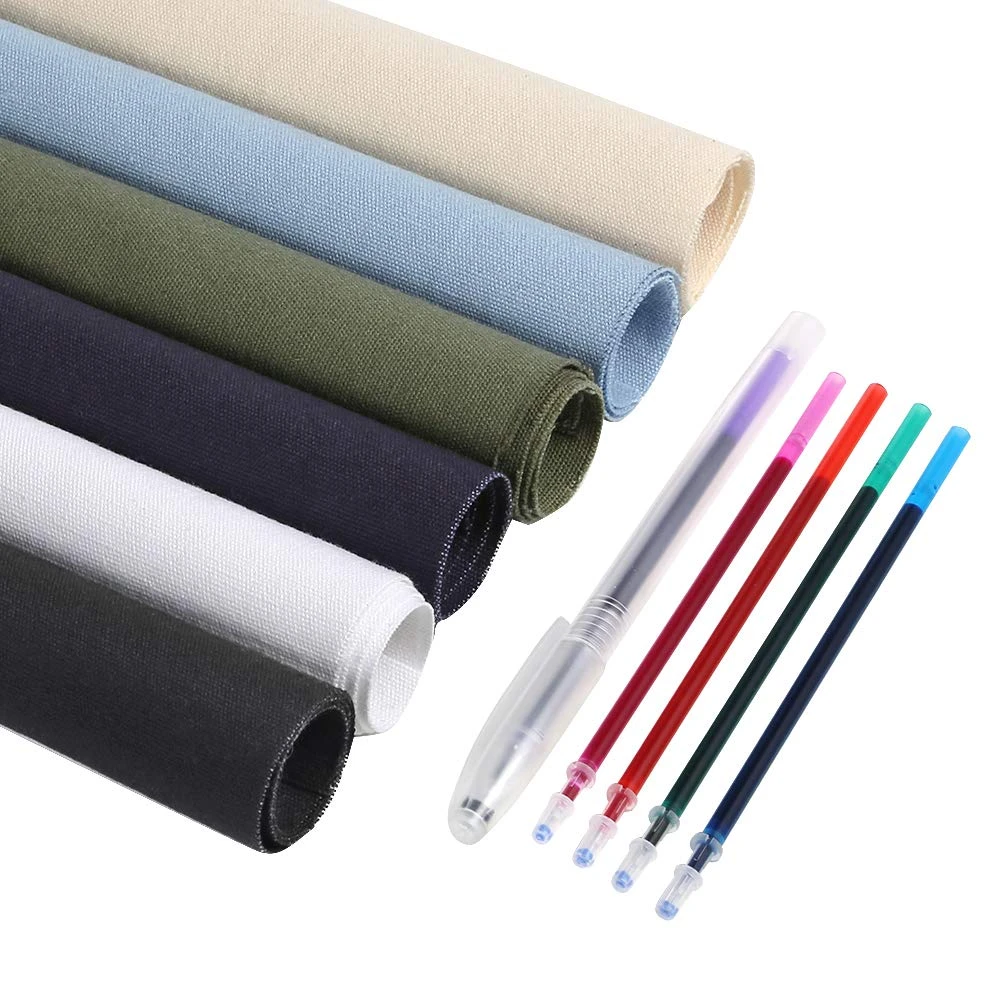 6 Pieces Fabric For Embroidery, Including 6 Colors Embroidery Fabric 5 Colors Water-Soluble Pens For Embroidery Projects And Upholstery Decoration, 11.8 By 11.8-Inch 3 6 Pieces Fabric For Embroidery, Including 6 Colors Embroidery Fabric 5 Colors Water-Soluble Pens For Embroidery Projects And Upholstery Decoration, 11.8 By 11.8-Inch
