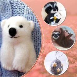 Needle Felting Wool 80 G, Wool Roving, 8 Colors Felting Wool, Felting Wool Bulk, Wool Roving For Needle Felting, For DIY Craft Materials And Felting Wool Craftsmen, White, Black, Brown -Michaels Stores 489736995362864 2