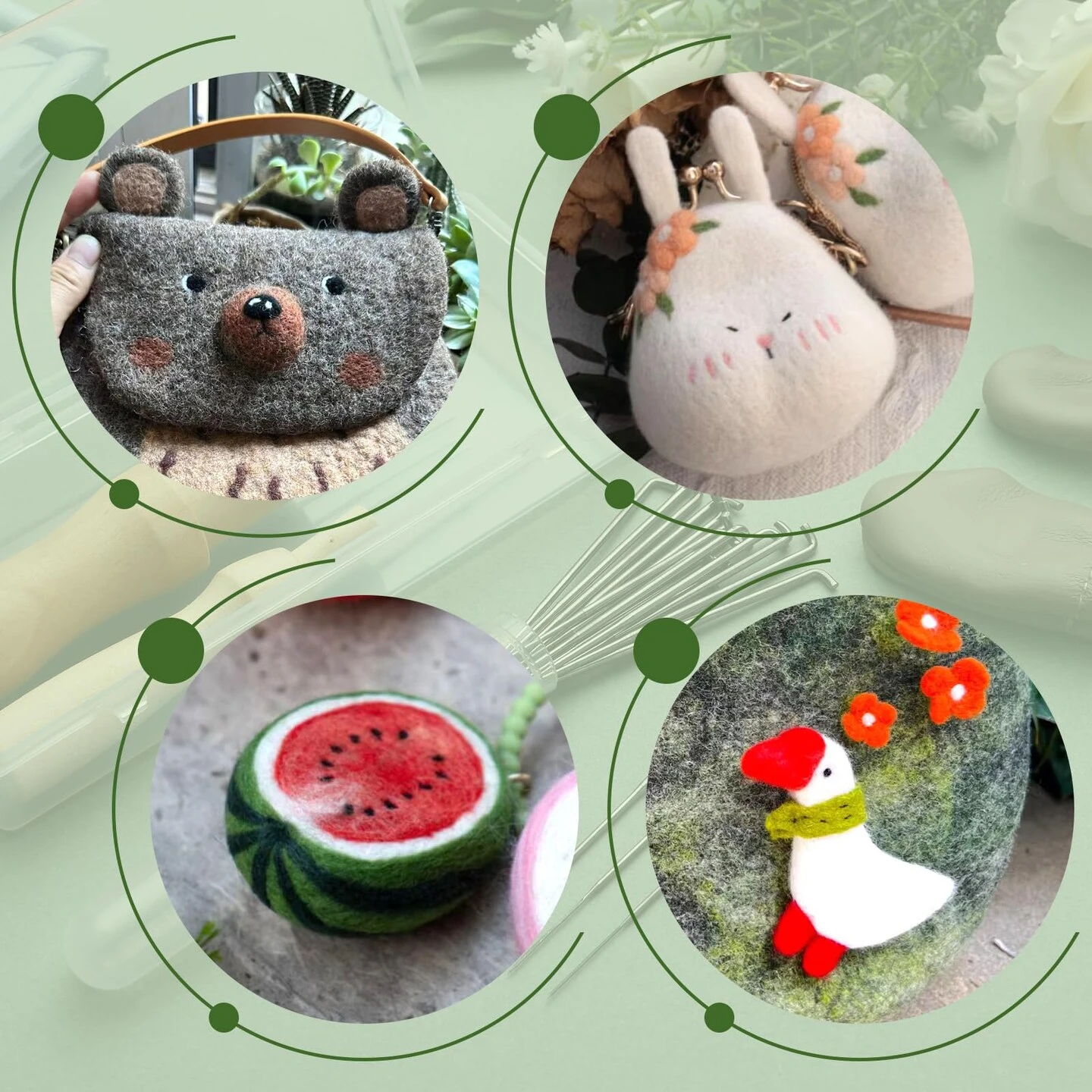 Needle Felting Kit, Wool Felting Needles, 4 Sizes Felting Needles With Needle Bottle Felting Tool Holders, Complete Needle Felting Tools Kit Needle Felting Supplies For Beginner Professional 16 Needle Felting Kit, Wool Felting Needles, 4 Sizes Felting Needles With Needle Bottle Felting Tool Holders, Complete Needle Felting Tools Kit Needle Felting Supplies For Beginner Professional - Image 14