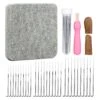 Needle Felting Kit,Needle Felting Pad,Needle Felting Tool With 6"x6"Needle Felting Mat,Felting Needles For Wool,Leather Finger Guards,Good For Any Felting 1 Needle Felting Kit,Needle Felting Pad,Needle Felting Tool With 6"x6"Needle Felting Mat,Felting Needles For Wool,Leather Finger Guards,Good For Any Felting -Michaels Stores 489737163135024