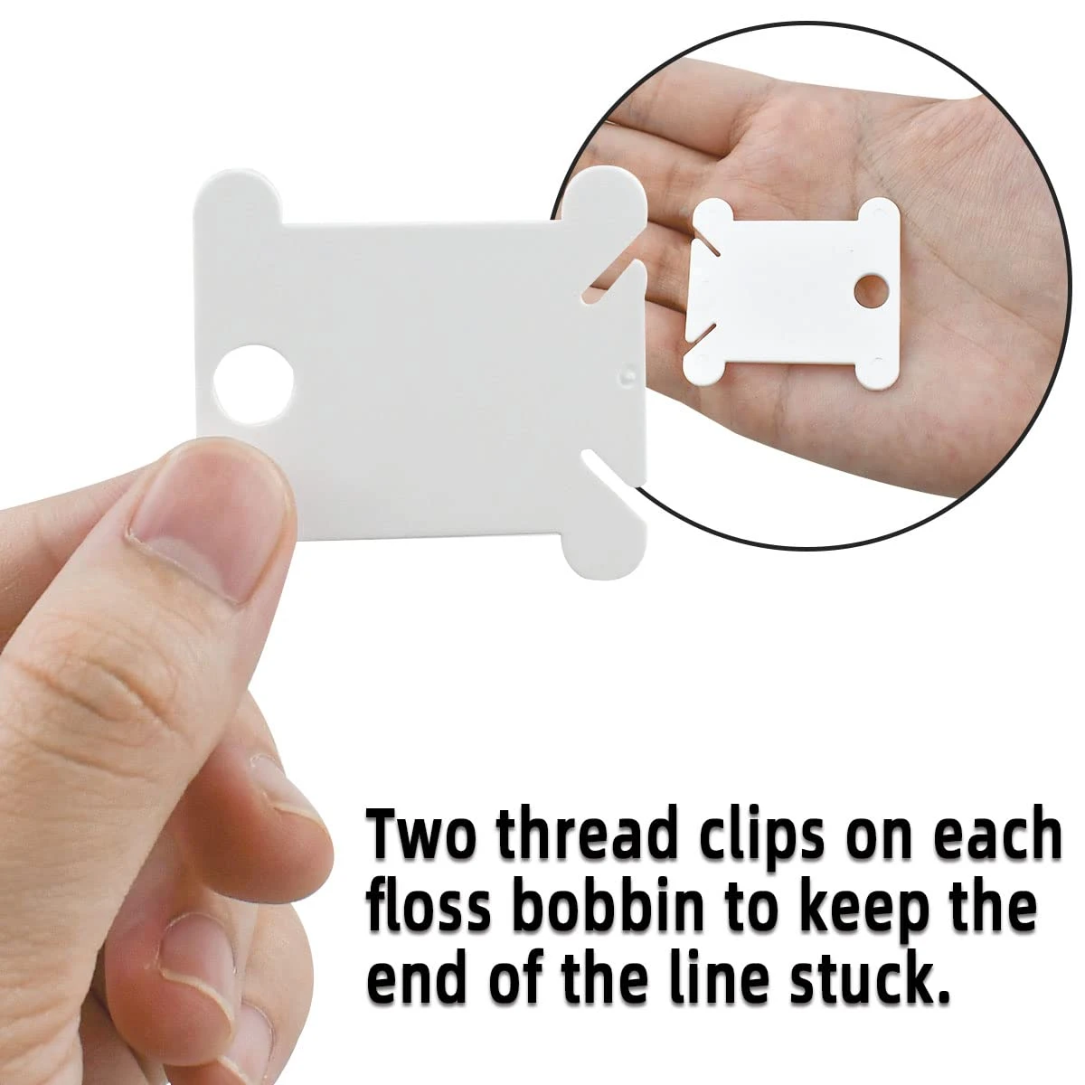 120 Pieces Plastic Floss Bobbins For Cross Stitch Embroidery Cotton Thread Embroidery Floss Cross Stitch Threads Craft DIY Sewing Storage Winding Thread Organizer Holder Embroidery DIY Cards (White) 19 120 Pieces Plastic Floss Bobbins For Cross Stitch Embroidery Cotton Thread Embroidery Floss Cross Stitch Threads Craft DIY Sewing Storage Winding Thread Organizer Holder Embroidery DIY Cards (White) - Image 17