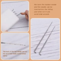 QMNNMA Needle Felting Kit, Animals Needle Felting Set, DIY Wool Felt Materials Set With Felting Tool And Instruction For Needle Felting Craft Project And DIY Handmade -Michaels Stores 489737349797936 1