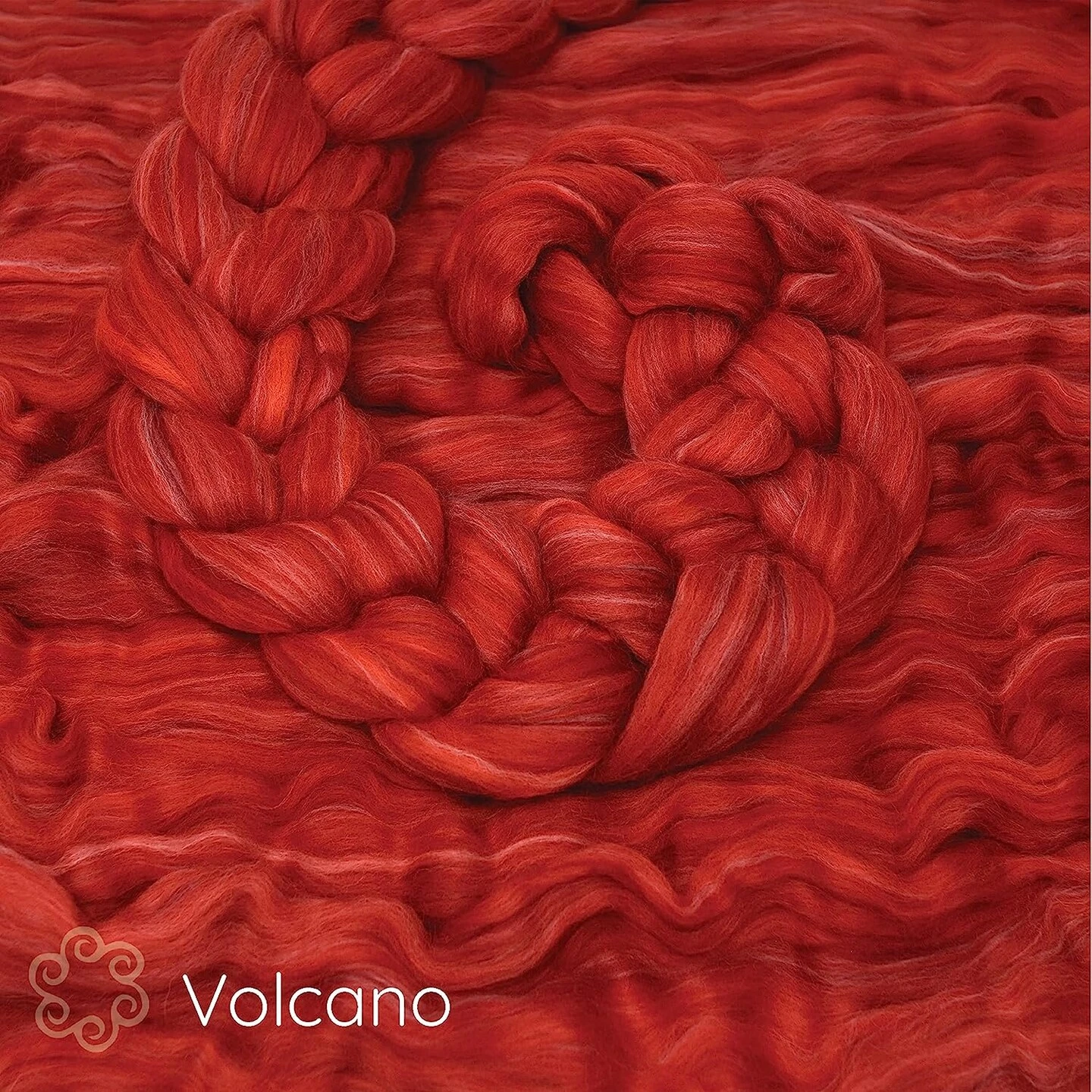 100% Superfine Merino Fiber: Winner's Circle. Soft Combed Top Roving Color Blend For Spinning, Felting, Weaving Volcano 11 100% Superfine Merino Fiber: Winner's Circle. Soft Combed Top Roving Color Blend For Spinning, Felting, Weaving Volcano - Image 9