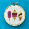 Ice Cream Mini Cross Stitch Kit -Michaels Stores 494269528857504